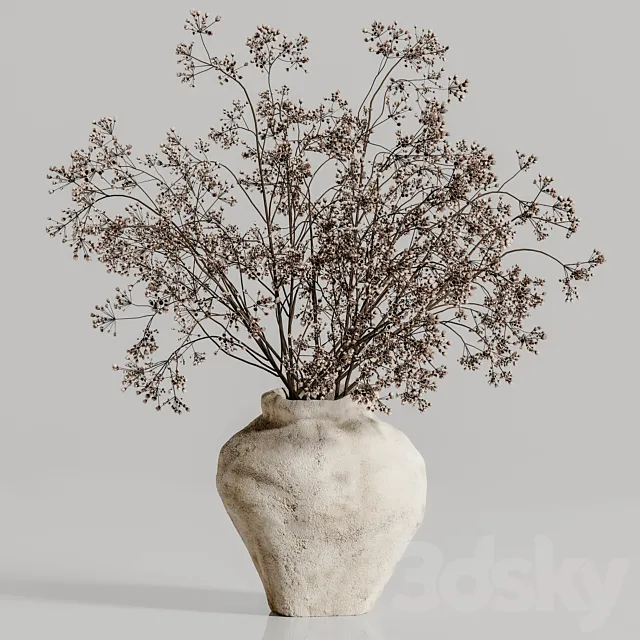 plants bouquet vase 41 3D Model
