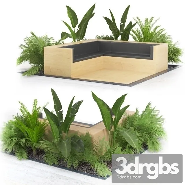 Plants Edge Wall Set 3D Model Download