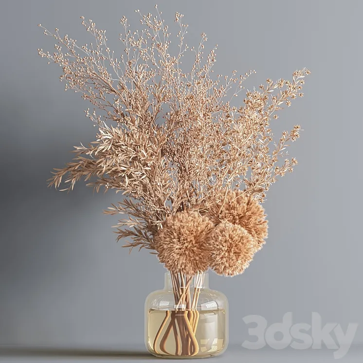 plants__bouquet_vase_04 3D Model Free Download