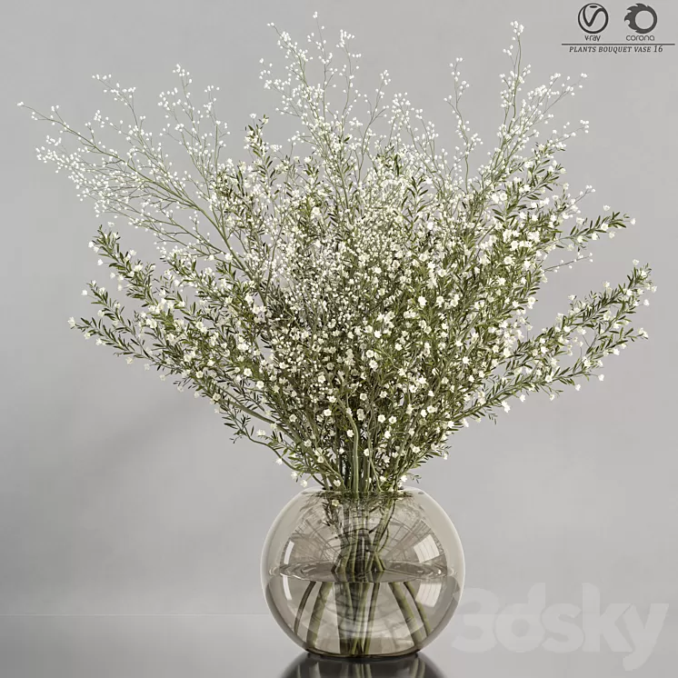 plants_bouquet_vase_16 3D Model Free Download