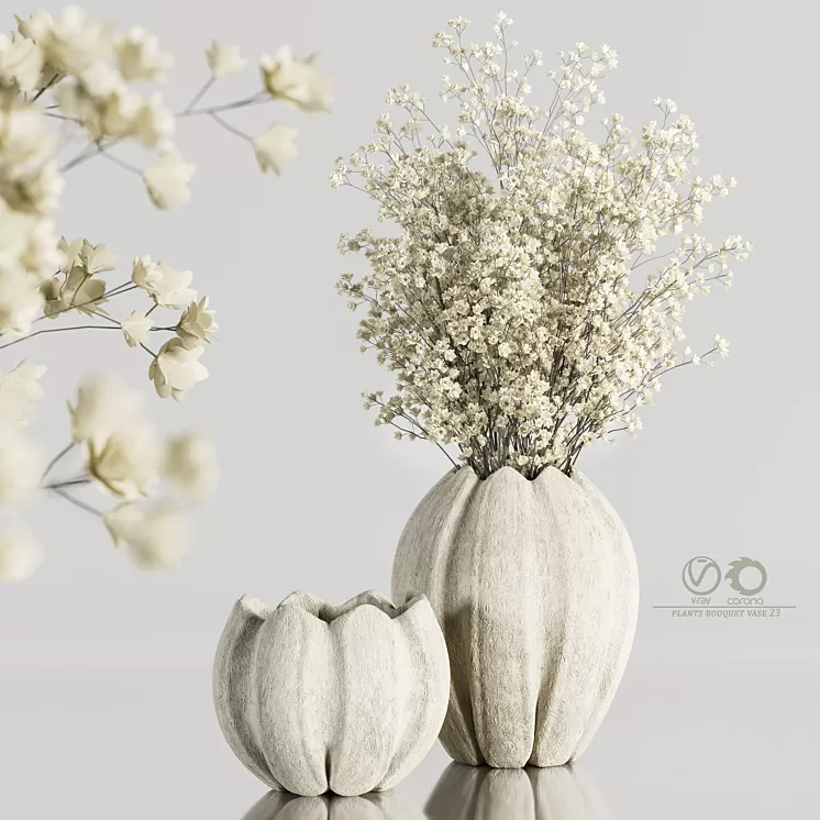 plants_bouquet_vase_23 3D Model Free Download