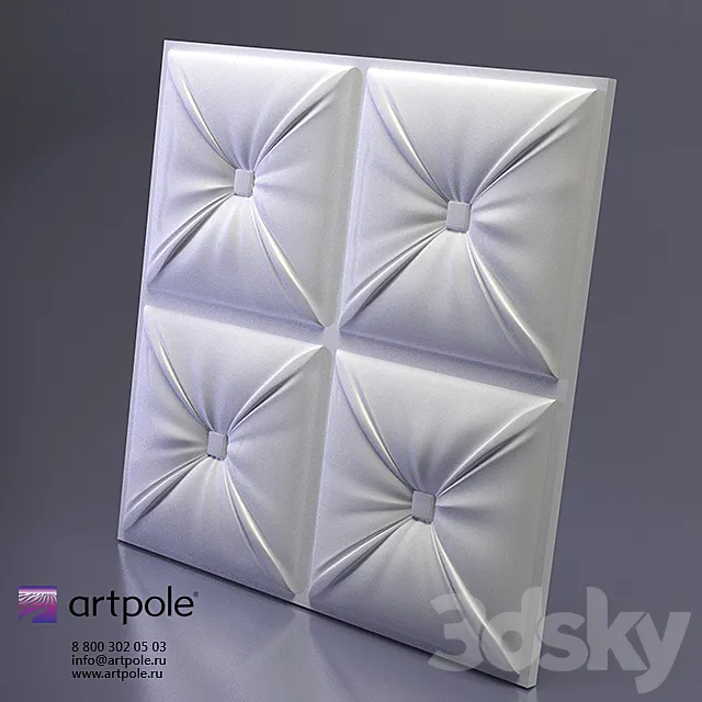Plaster 3d panel Chester from Artpole 3D Model