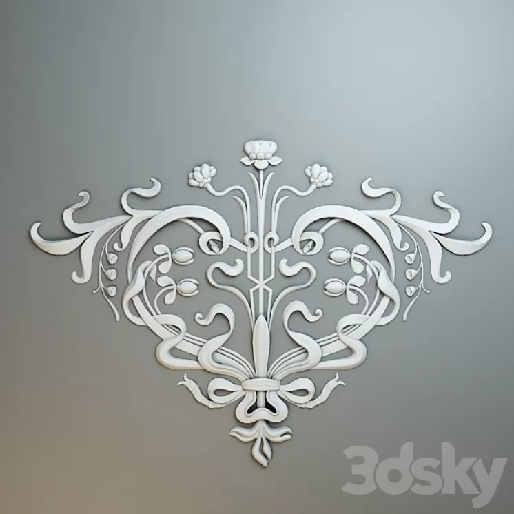Plaster Ceiling Pattern 3D Model Plaster Ceiling Pattern 3D Model