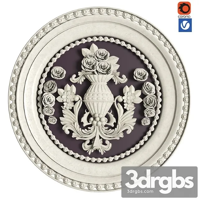 Plaster Flower 19 3D Model Download Plaster Flower 19 3D Model Download