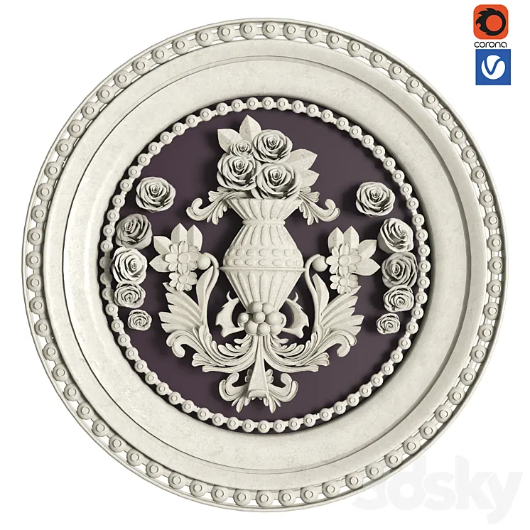 plaster flower 3D Model Free Download plaster flower 3D Model Free Download