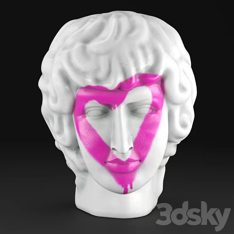 Plaster Head Antinous 3D Model