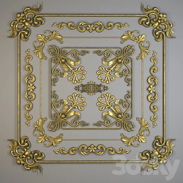 plaster ornament.vol_02 3DModel plaster ornament.vol_02 3DModel