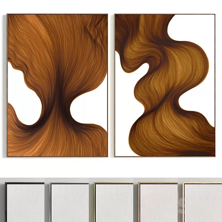 Plaster Two Photo Frame 290 3D Model Free Download