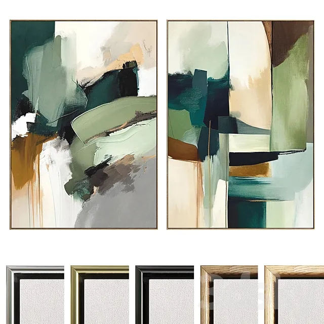 Plaster Two Photo Frame D-601 3D Model