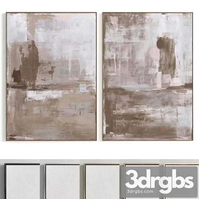 Plaster Two Photo Frame R 167 3D Model Download