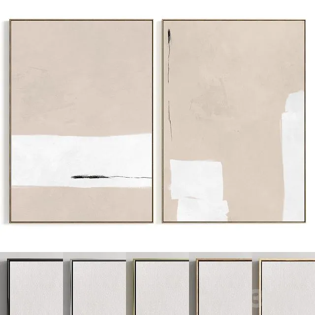 Plaster Two Photo Frame R 188 3D Model