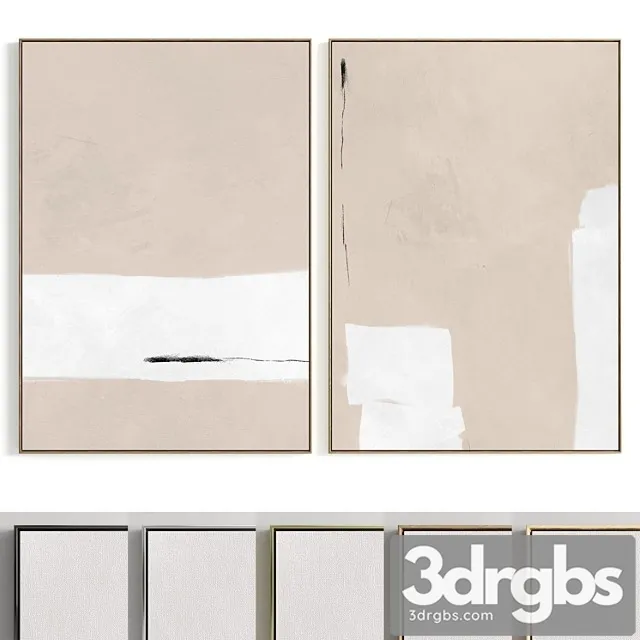 Plaster Two Photo Frame R 188 3D Model Download