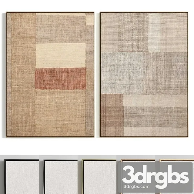 Plaster Two Photo Frame T 325 3D Model Download