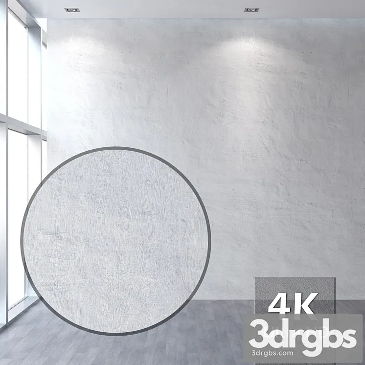 Plastered brick wall 58 3D Model Download