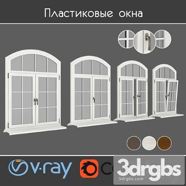 Plastic windows under a tree type 06 part 02 set 07 3D Model Download