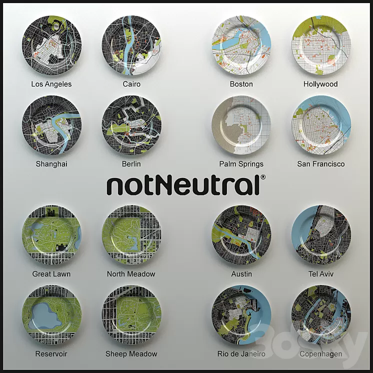 Plate Collections by notNeutral Set 1 3D Model