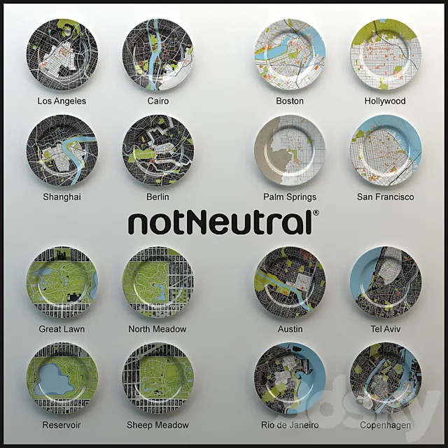 Plate Collections by notNeutral. Set 1 3DModel