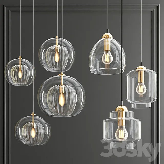 Plated Crystal & Milo Pendant 3D Model