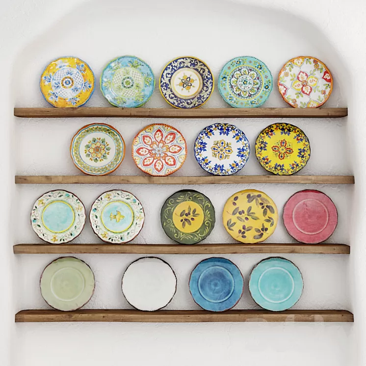 Plates Le Cadeaux 3D Model