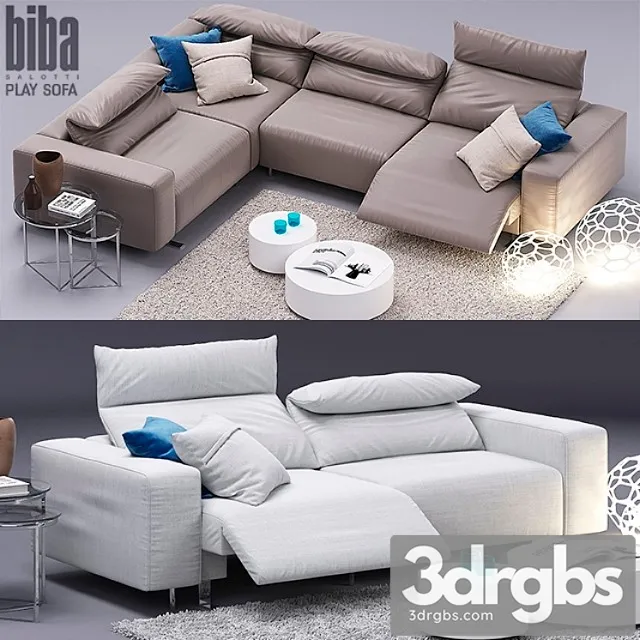 Play sofa biba salotti 2 3D Model Download Play sofa biba salotti 2 3D Model Download
