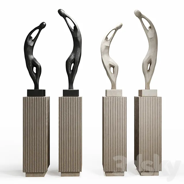 Playing figure sculpture 3D Model