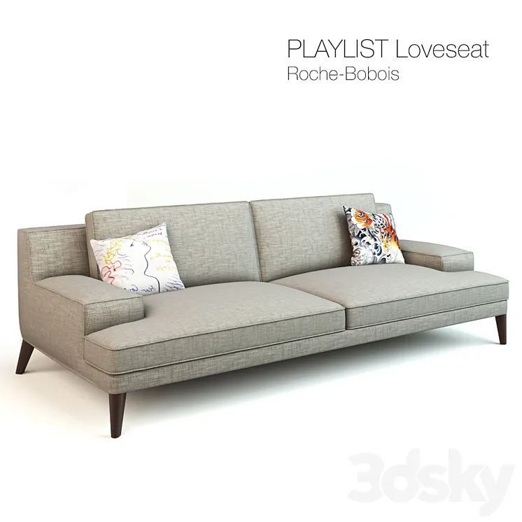 Playlist Loveseat Roche-Bobois 3D Model Free Download