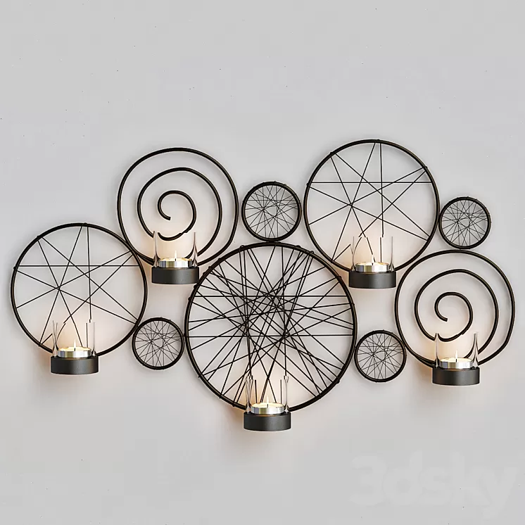 Pleasture of life Metal wall sconce 3D Model
