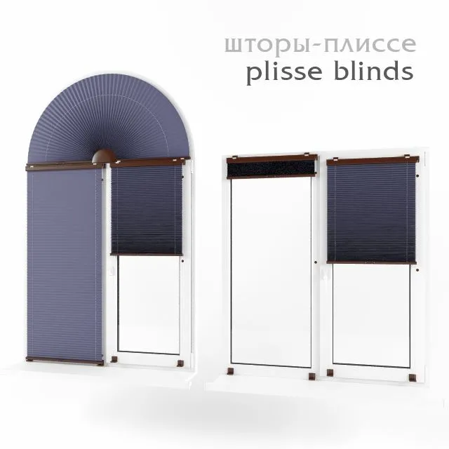 Pleated blinds 3D Model