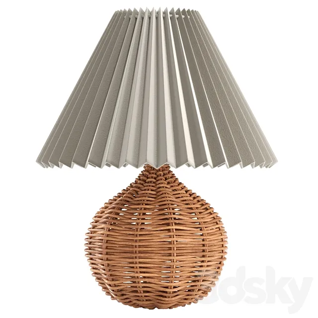 Pleated Lamp Shade 3D Model Pleated Lamp Shade 3D Model