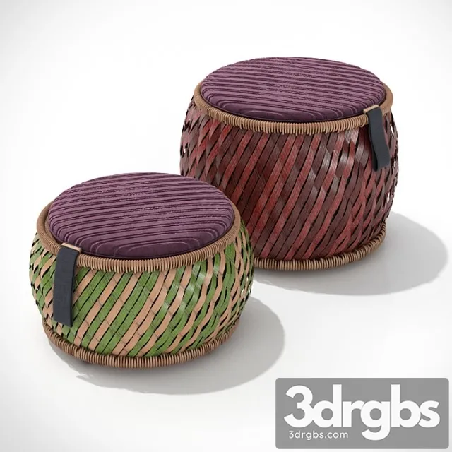 Plietienyie Pufy Dedon Dala 3D Model Download