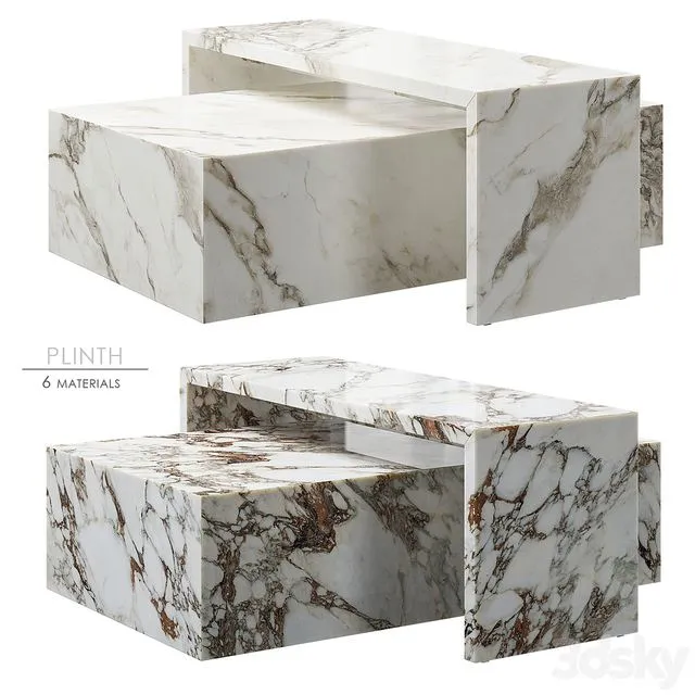 PLINTH BRIDGE LOW table Norm Architects 3D Model