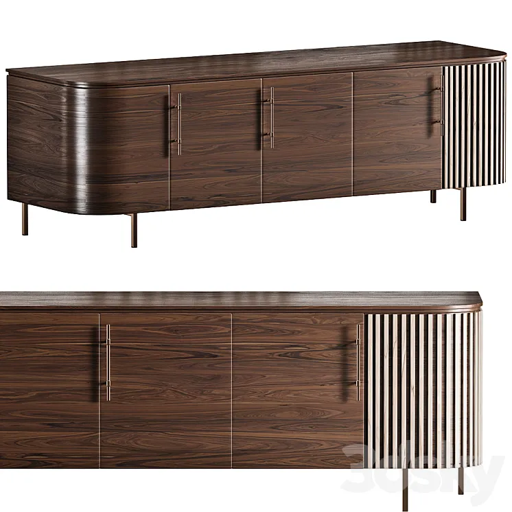 PLISSE Sideboard Plisse Collection By BAXTER 3D Model Free Download
