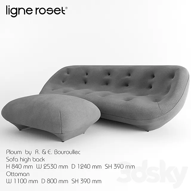 Ploum Ligne Roset 3D Model Ploum Ligne Roset 3D Model