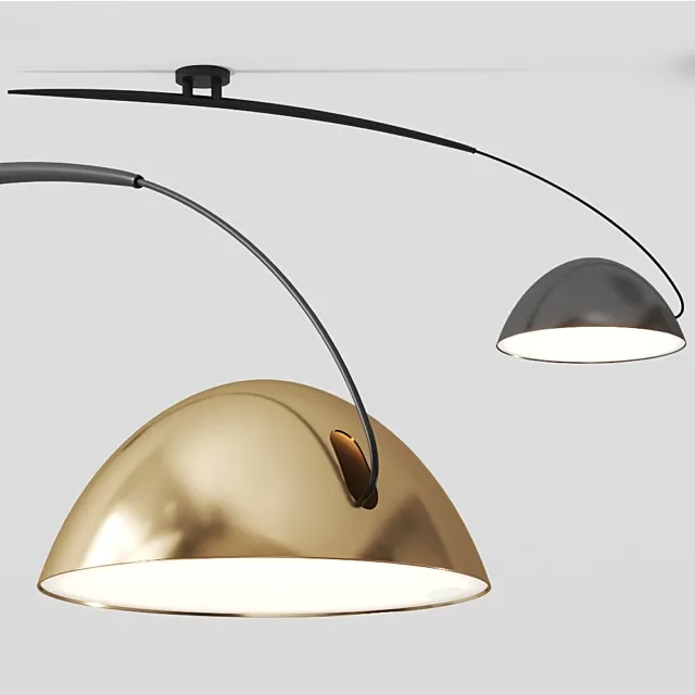Pluma T-2955 flushmount by Estiluz Ceiling lamp 3D Model