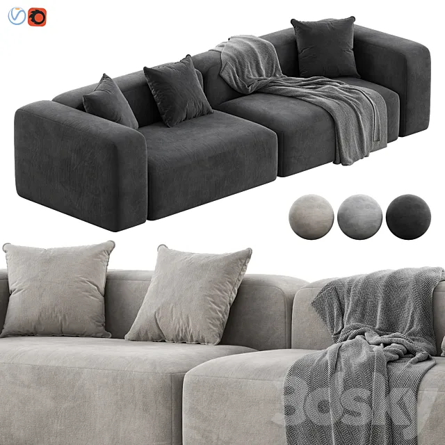 Plus Modular Sofa by Lapalma 3D Model Plus Modular Sofa by Lapalma 3D Model