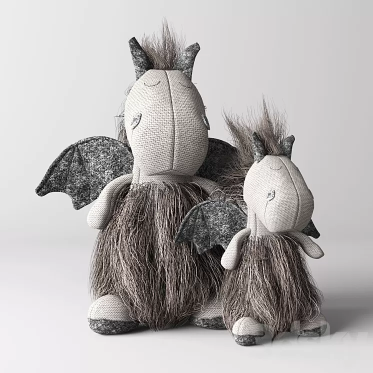 Plush dragon 3D Model Plush dragon 3D Model