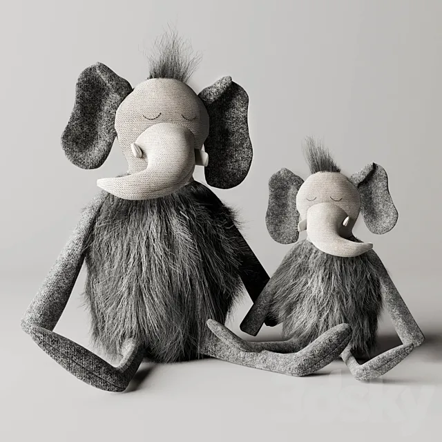 Plush mammoth 3D Model Plush mammoth 3D Model