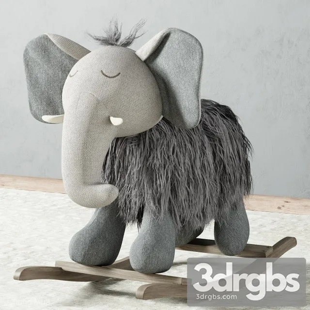 Plush Rocking Elephant 3D Model Download
