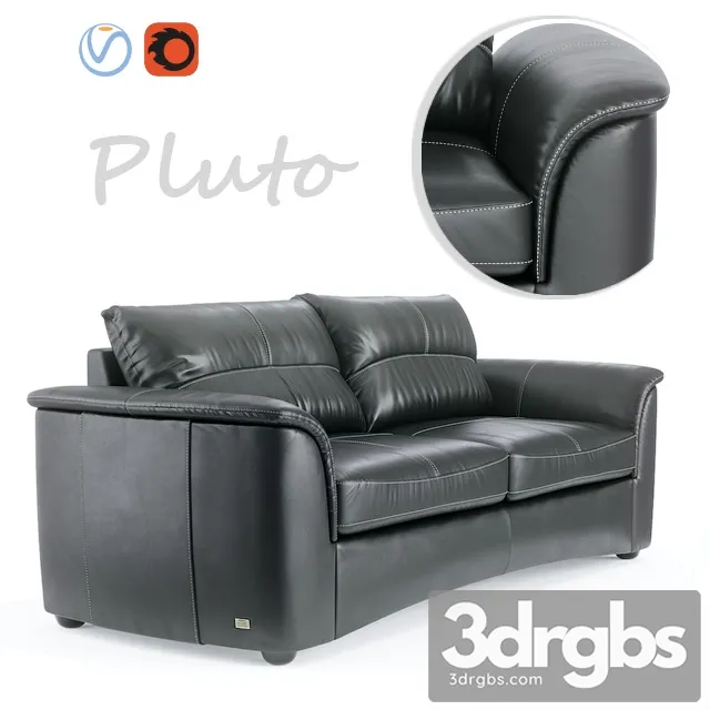 Pluto Black Leather Sofa 01 3D Model Download Pluto Black Leather Sofa 01 3D Model Download