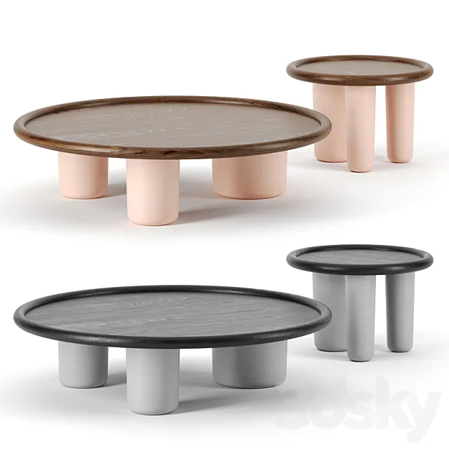 Pluto coffee tables by Tacchini 3D Model