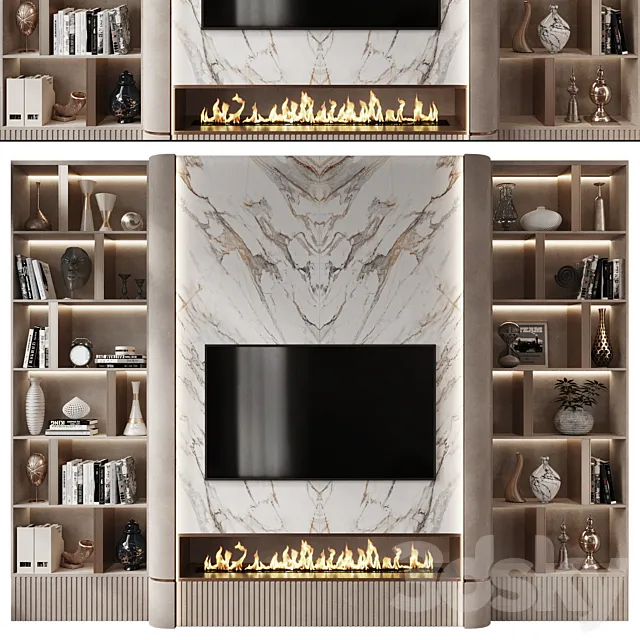 Plywood TV Shelf YTR-116 3D Model