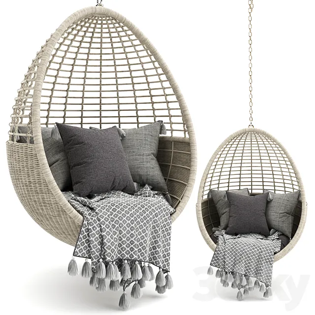 POD HANGING OUTDOO CHAIR 3D Model POD HANGING OUTDOO CHAIR 3D Model