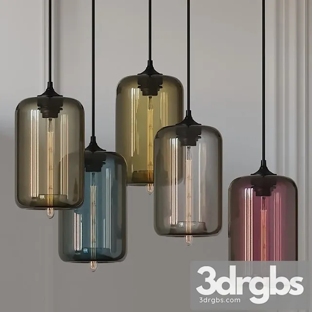Pod pendant lamp designed by jeremy pyles for niche 5 colors 3D Model Download