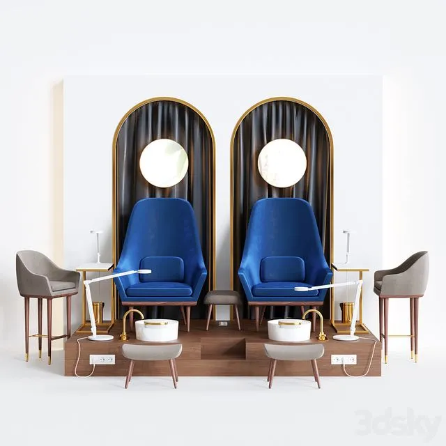 Podium for Pedicure and Manicure Set # 1 3D Model