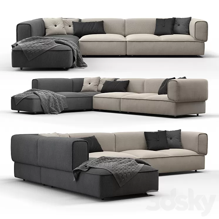 Poff sofa 3D Model Poff sofa 3D Model