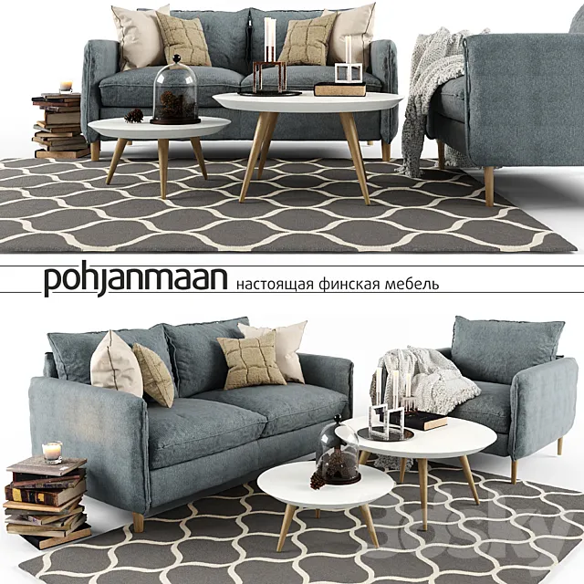 pohjanmaan sofa and decor 3DModel