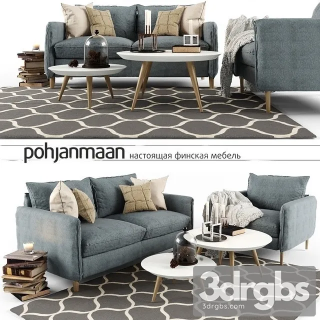 Pohjanmaan Sofa Decor 3D Model Download Pohjanmaan Sofa Decor 3D Model Download