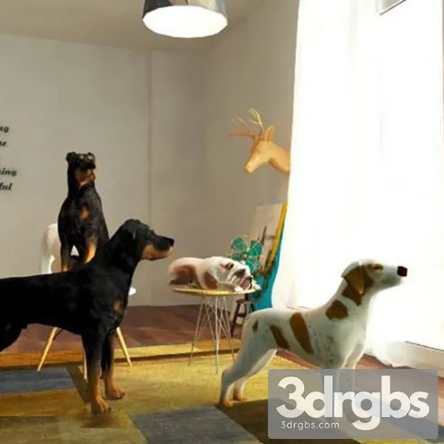 Pointer Dog 3D Model Download