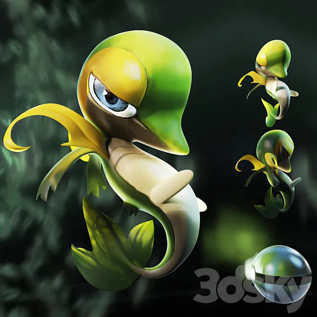 Pokemon Snivy 3D Model Pokemon Snivy 3D Model