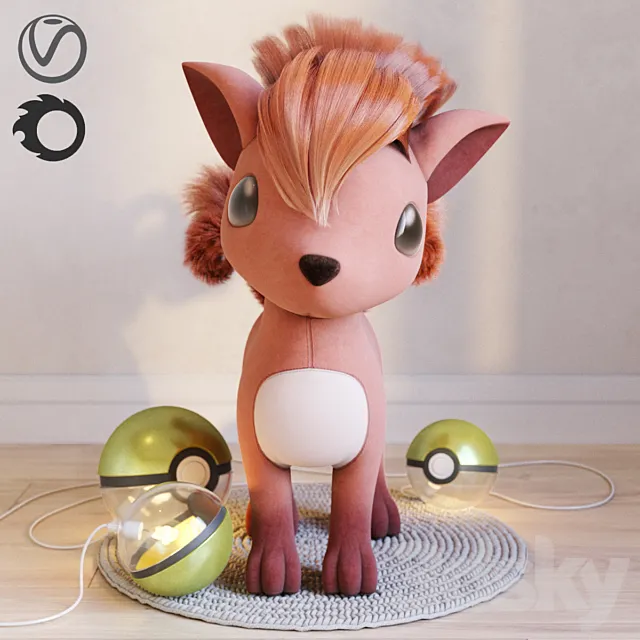 Pokemon Vulpix. 3DModel Pokemon Vulpix. 3DModel